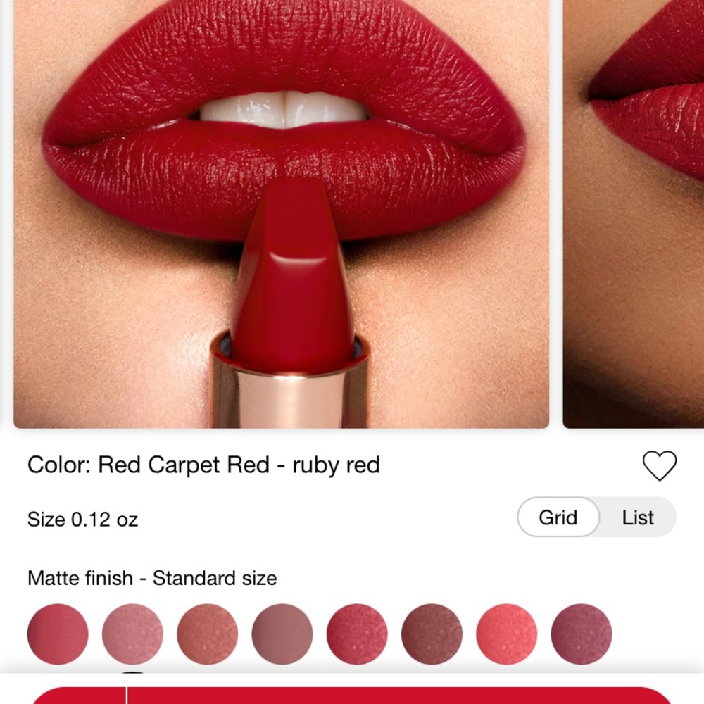 Charlotte tilbury red carpet red lipstick. New in box